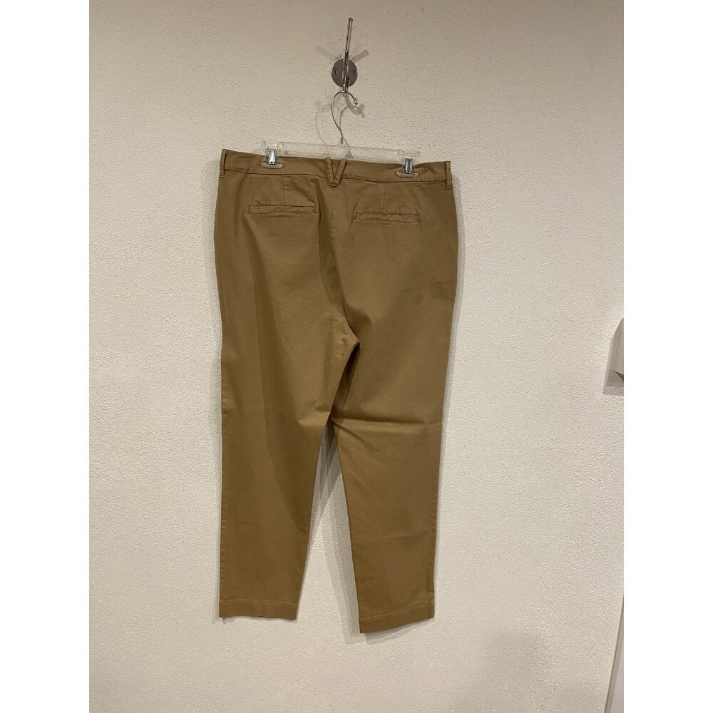 Vineyard Vines Pants Womens 14 Beige Classic Chino Officer Khaki Twill Ankle - Picture 4 of 4